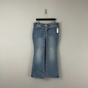 Anthropologie Pilcro The Icon Lace Up Flare Jeans Size 33 Petite